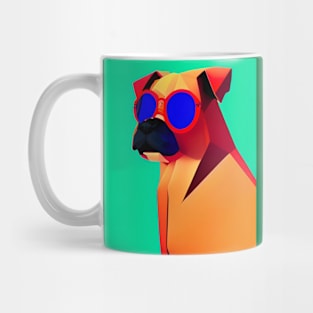 Polygon Dog in Sunglasses No. 2 Mug